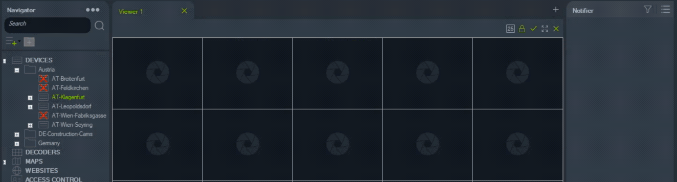 Dragging and dropping a site